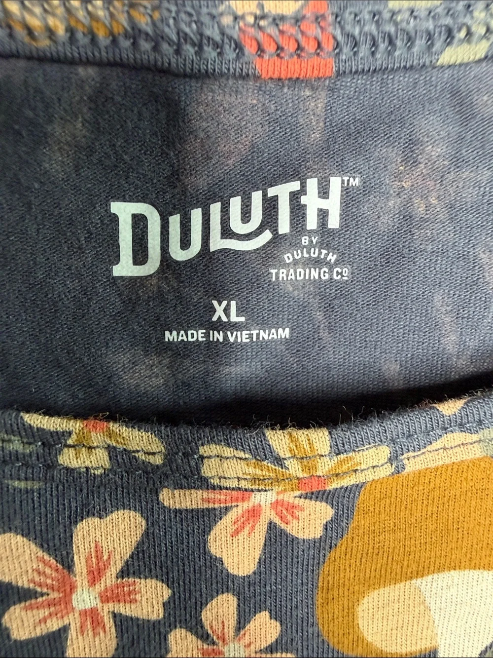 Duluth Trading Co Navy Floral & Mushroom Print Tank Top - Picture 2 of 4